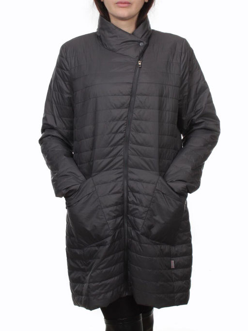 K-532 DK. GRAY Куртка демисезонная стеганая женская (70 гр. холлофайбер) - Fashion фото 3