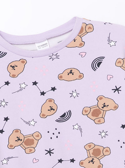 Bisiklet Yaka Polar K?z ?ocuk Pijama Tak?m? - Waikiki фото 3