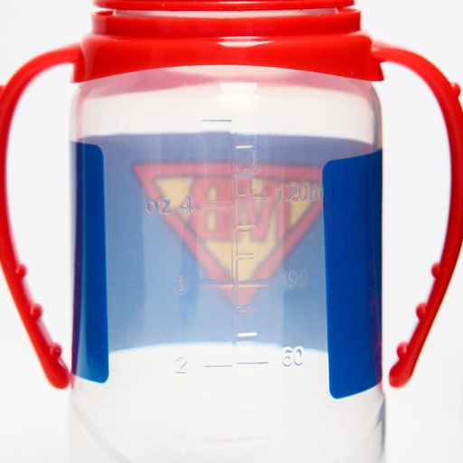 Бутылочка для кормления малыша M&B «Super baby», классическое горло, с ручками, от 0 мес., 150 мл., цилиндр