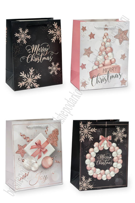 Пакет Новогодний 18*23*10 см (12 шт) SF-7568, микс №1