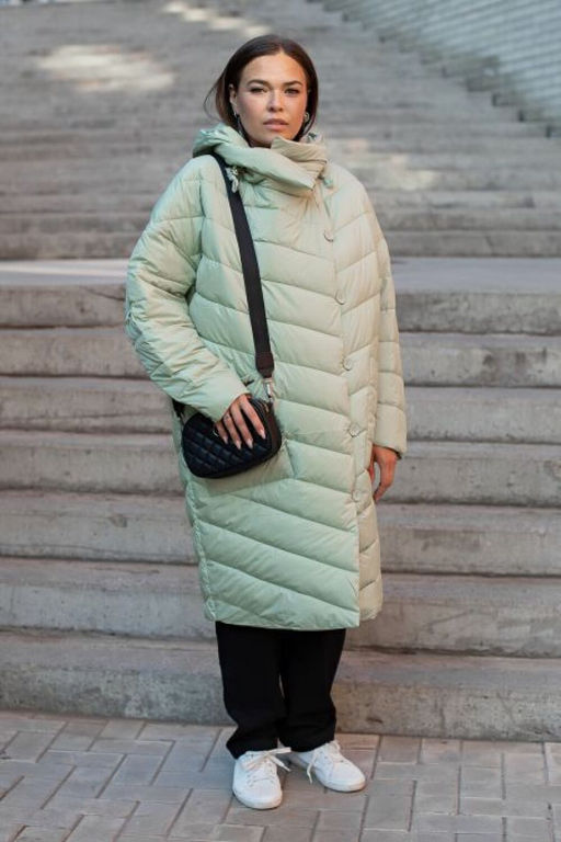 Пальто Luxury Moda 1027 оливковый