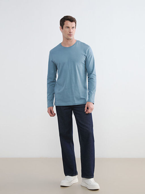 Bisiklet Yaka Uzun Kollu Erkek Ti??rt