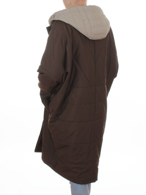 8030 BROWN Куртка демисезонная женская (100 гр. холлофайбер)
