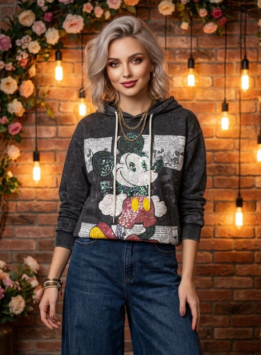 K13484 Толстовка OVER SIZE хлопок ГРАФИТ