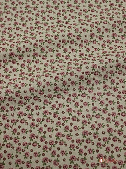 Муслин двухслойный с эф.фактурной стежки Винтажные розочки на серо-оливковом, ш.1.43м, хл-100%