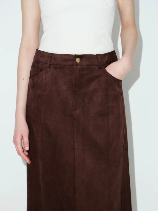 Юбка макси из искусственной замши ZR2604023503-27 / Zarina фото 7