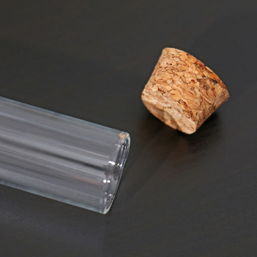 Колба стеклянная для заваривания с пробкой из бамбука «Алхимия», 2×12 см, набор, 12 шт.