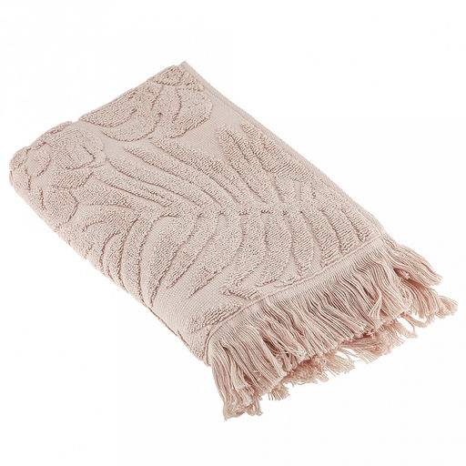 Полотенце махровое "Тропики" 70х140см, хлопок 100%, с бахромой, мокко (Китай)