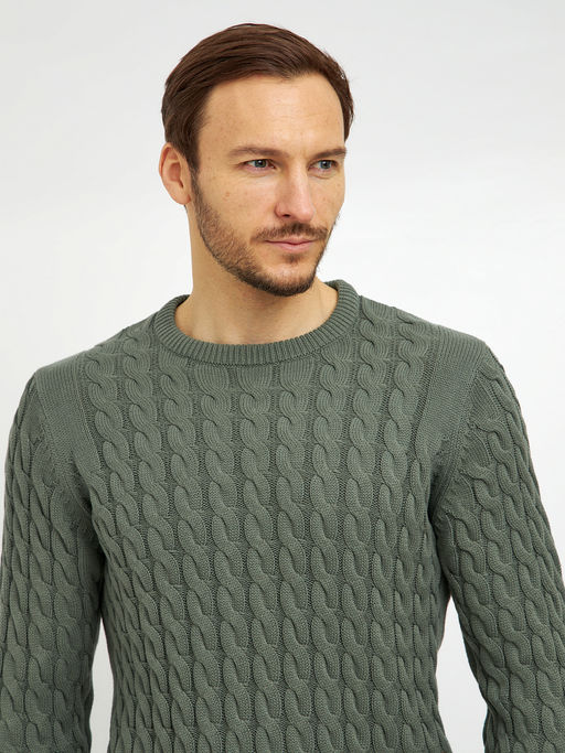 джемпер мужской из хлопка с косами - Glenfield фото 5