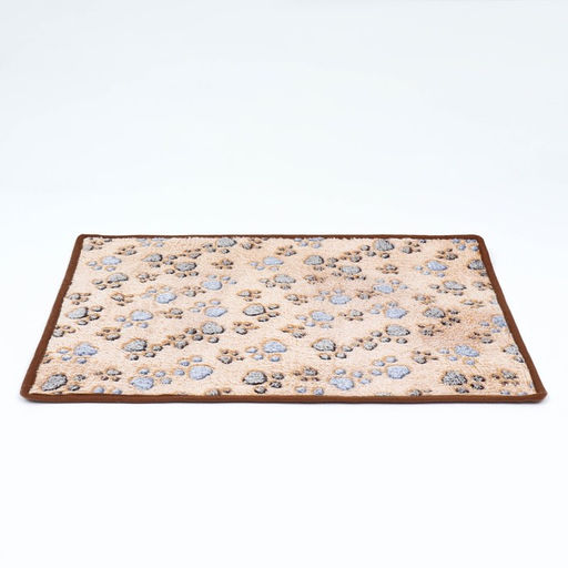 Коврик для отдыха животных, двусторонний (флис+ротанг), 55 х 45 см, бежевый - Пижон фото 2