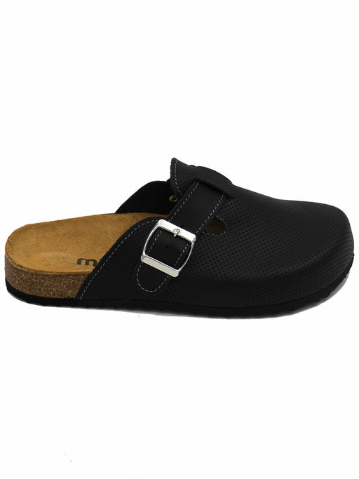 05 | Maka | Черные женские медицинские сабо натуральная кожа (перфорация) - Milka shoes&more фото 2