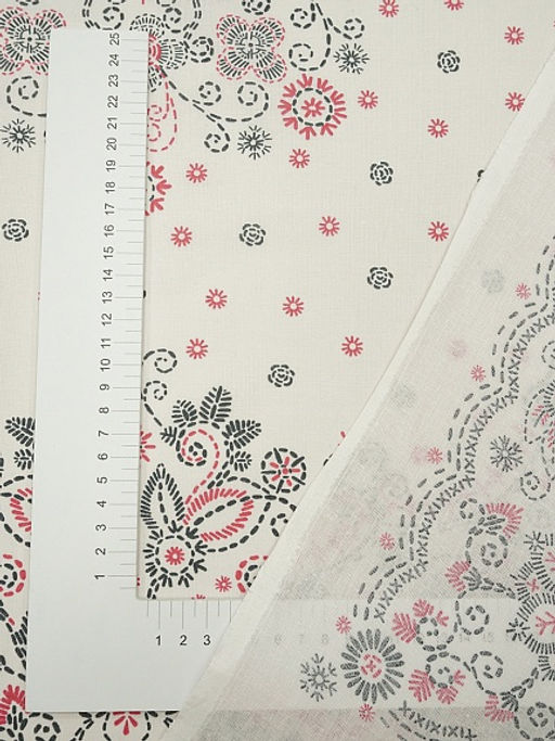 Ситец Лукерья (Гол.платок 0.95м*0.95м), СОРТ2, ш.0.95м, хл-100%, раппорт 100см - Купава фото 2