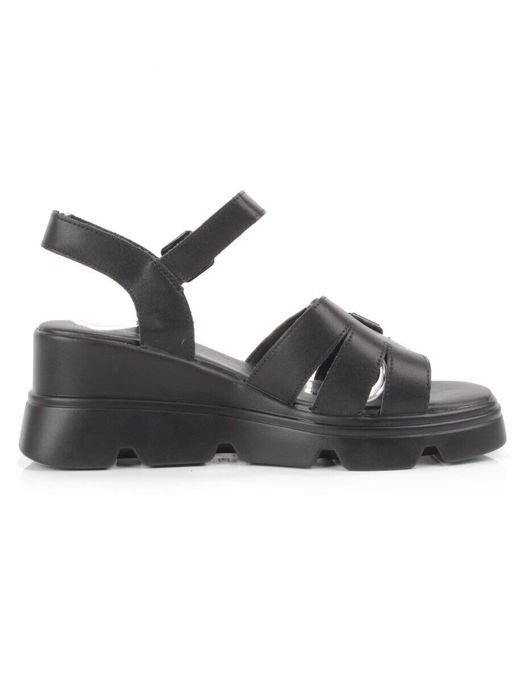 08-PEAG34-2 BLACK Босоножки женские (натуральная кожа)