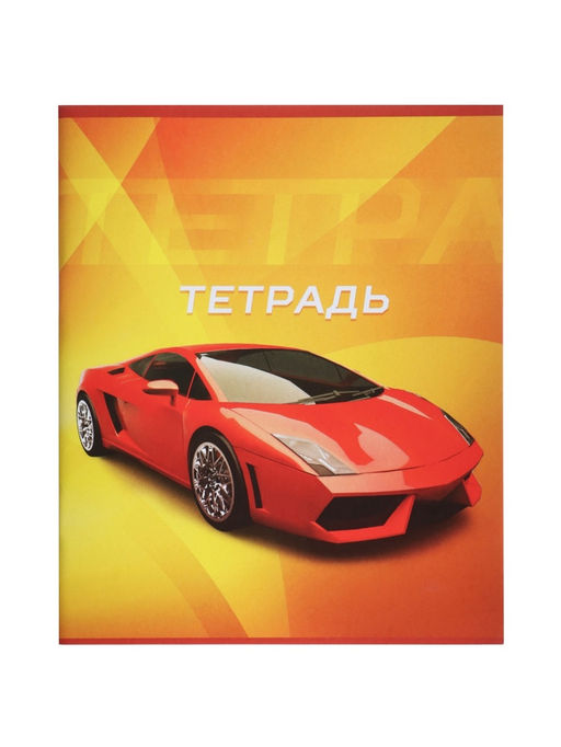 Тетради 48 листов в клетку, Calligrata «Авто», серые листы, 5 штук