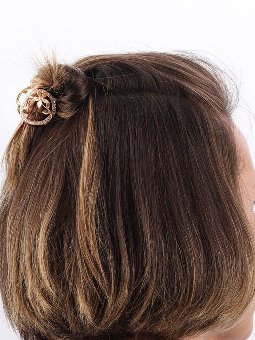 Крабик для волос «Флоранс», классика, 3.5 см, золото