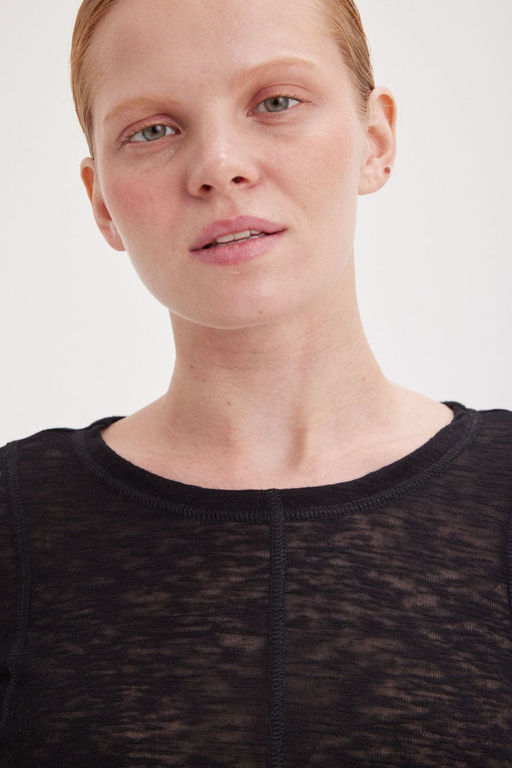 Лонгслив Slim Fit "Уголь" женский