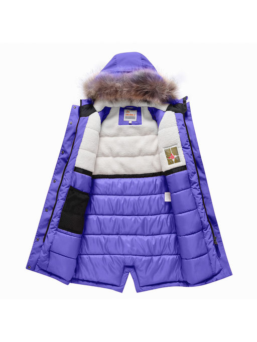 Парка зимняя подростковая для девочки синего цвета 9342S - Valianly фото 4