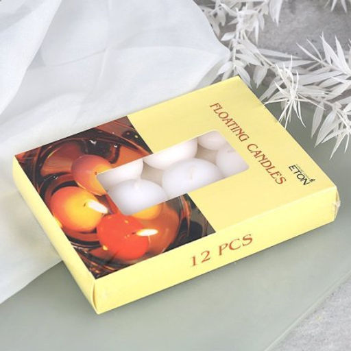 Свеча 12 штук плавающие / EY002512 /уп 48/ (Белый) - Галеонтрейд фото 5