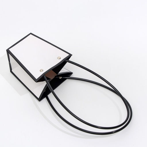 Цена за 10 шт. Сумка для цветов Белая влагостойкая, 12×12 - 8×8 - 12.5 см