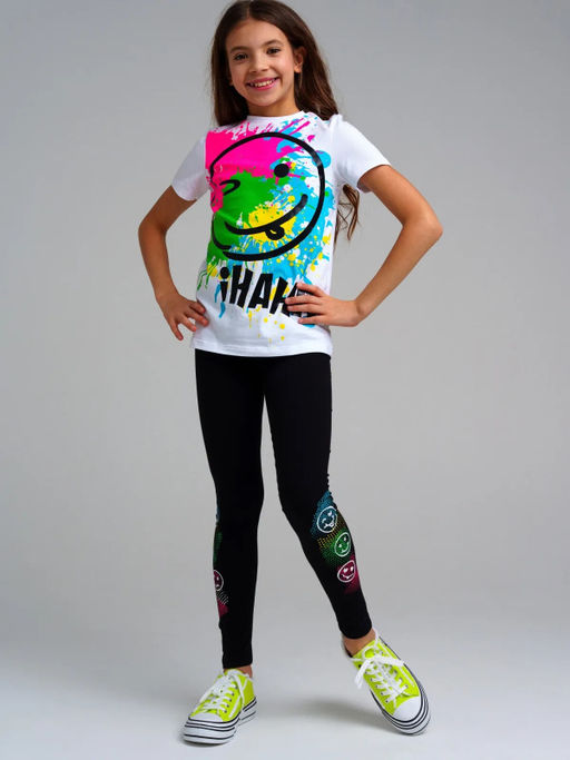 12421957 Фуфайка трикотажная для девочек (футболка)