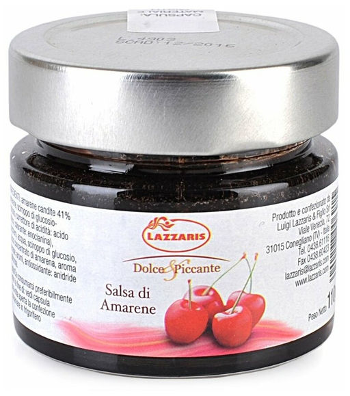 Соус Lazzaris фруктовый сладко-пикантный из вишни 110 г, стекло, Италия