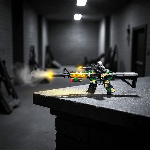 Автомат "Огненая атака" (свет, звук) на батарейках, в коробке