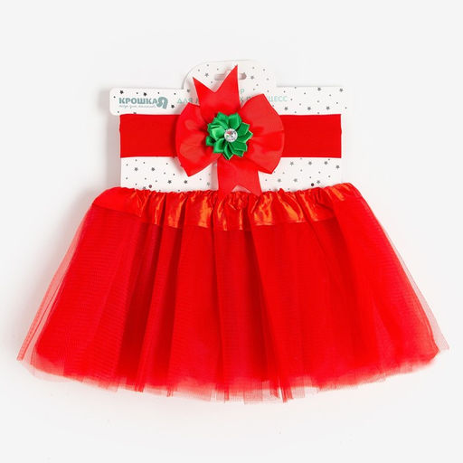 Набор для фотосессии «Крошка Я. Новогодний»: юбка и повязка на голову, красный, рост 62-80 см