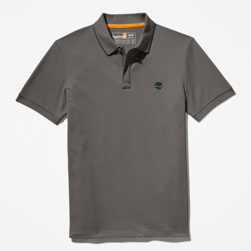 Мужские поло с коротким рукавом Timberland Polo Jacquard YD серая  фото 6