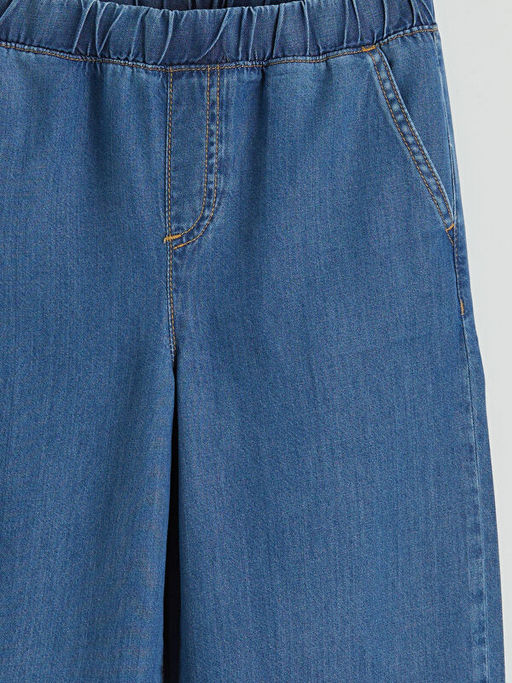 Beli Lastikli Wideleg K?z ?ocuk Jean Pantolon