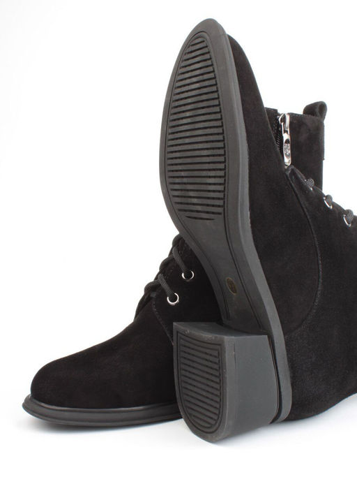 04-M3-H238 BLACK Ботинки зимние женские (натуральная замша, натуральный мех) - Фабричный китай фото 14