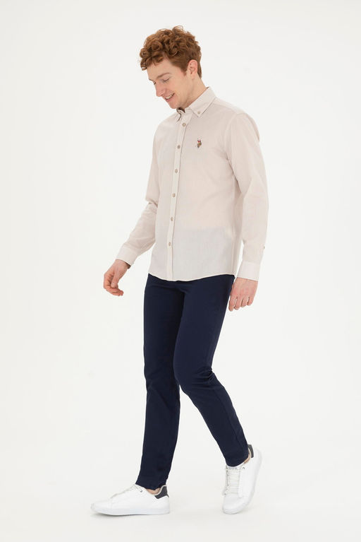 Мужская базовая рубашка с длинным рукавом Stone - U.s. polo assn фото 4