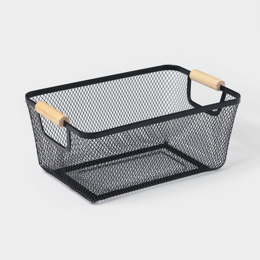 Корзинка универсальная LaDо́m «Миди», прямоугольная, 32×20.5×14 см, чёрная
