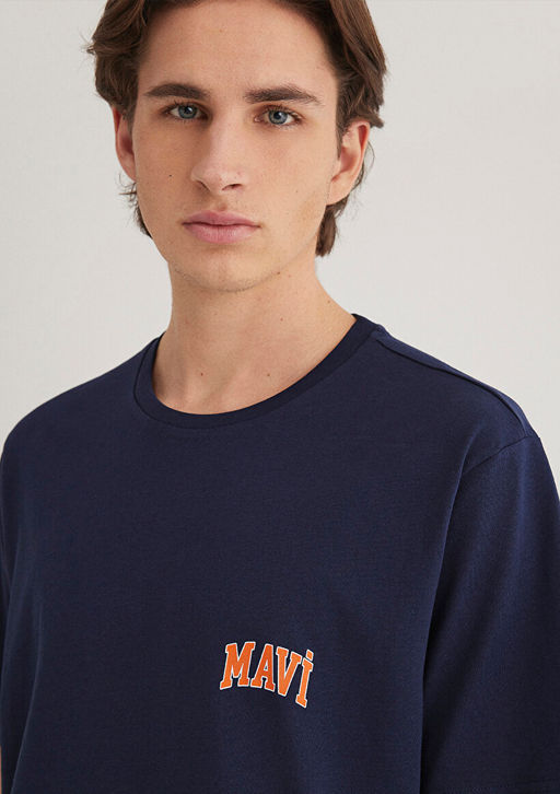 Mavi Logo Bask?l? Lacivert Ti??rt фото 7