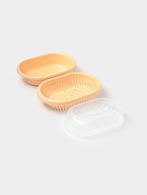 Хлебница, 30×21×13 см, пластик, бежевая