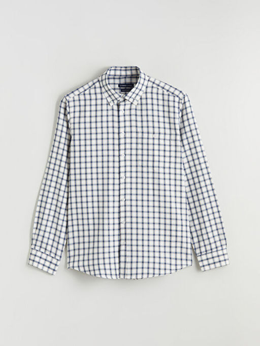 Regular Fit Ekose Gabardin Erkek G?mlek