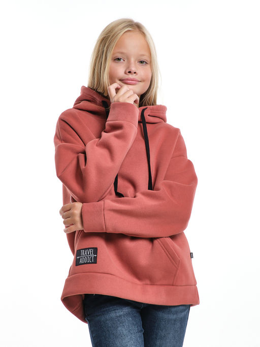 Худи one size с начесом UD 8018 терракот - Mini maxi фото 3