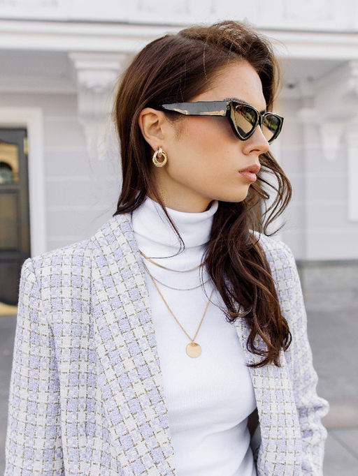 Серьги металл Фьюче круги плетения, цвет золото