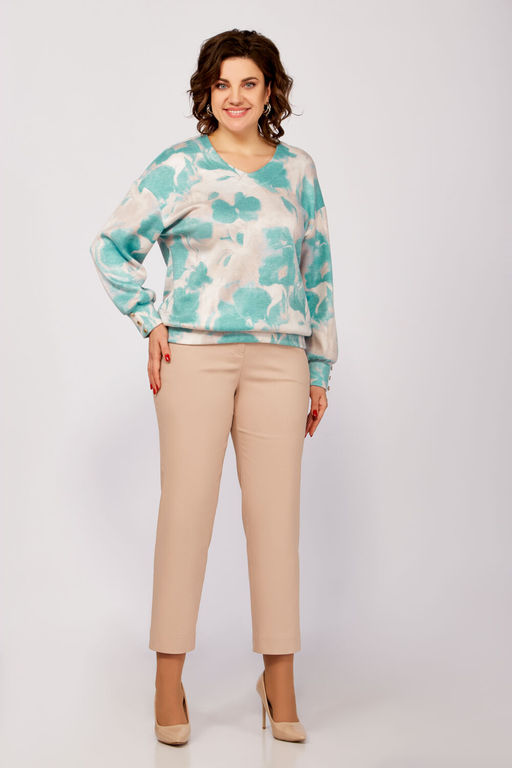 Блуза Swallow 803.2 черный+серебряный узор фото 99