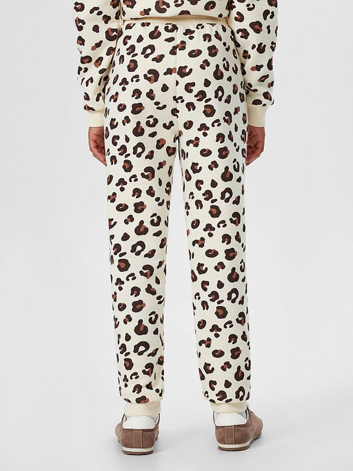 Комплект для девочек бежевый с принтом