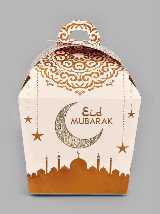 Цена за 2 шт. Коробка подарочная складная на Рамадан Eid Mubarak, 17×17×26 см