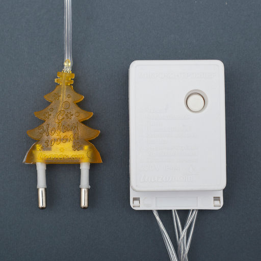 Гирлянда Нить 10 м, IP20, прозрачная нить, 100 LED, 8 режимов, 220 В, свечение жёлтое - Luazon lighting фото 4