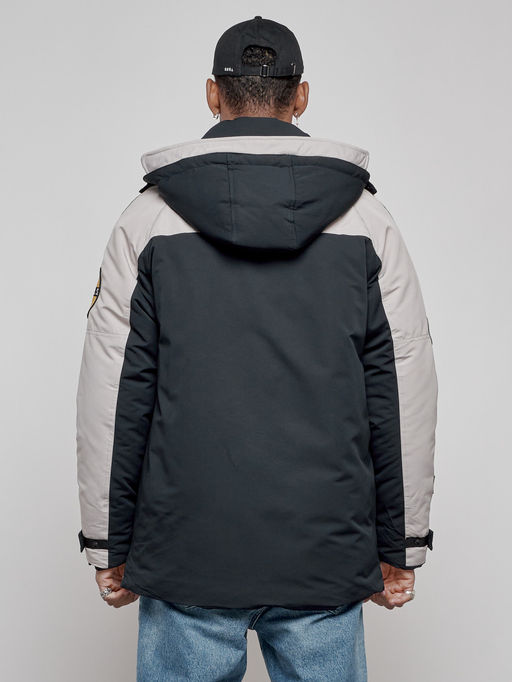 Куртка мужская зимняя с капюшоном молодежная темно-синего цвета 88906TS - Mtforce фото 5