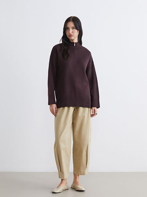 Dik Yaka Kad?n Triko Kazak