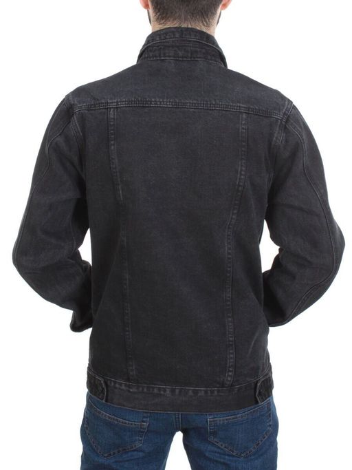 5922 BLACK Куртка джинсовая мужская VH JEANS (80% хлопок, 15% полиамид, 5% спандекс) - Фабричный китай фото 5