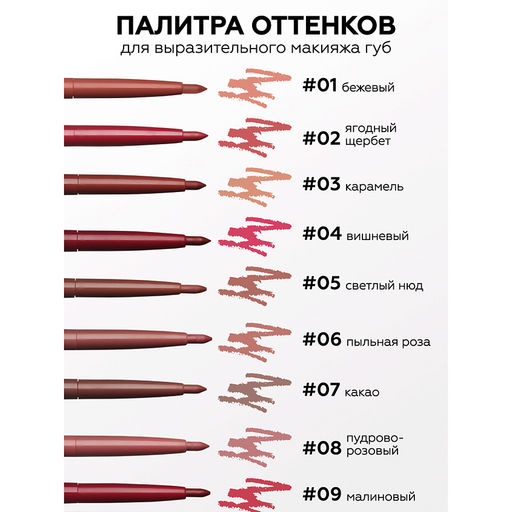 KIKI Карандаш д/ГУБ автомат.с точилкой ARTIST 06 розовое драже