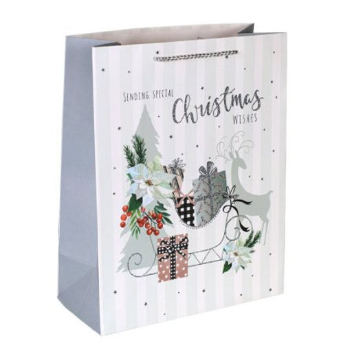 Цена за 12 шт. Пакет подарочный 31х42х12см / 5288ХL /уп 12/300/Новый год - Галеонтрейд фото 4