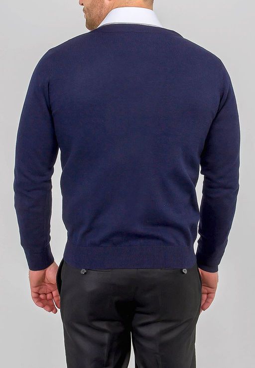 Кардиган мужской GREG G135-12-цв.планка D2 (т.синий)  фото 2