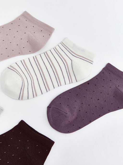 Desenli Kad?n Patik ?orap 5 li