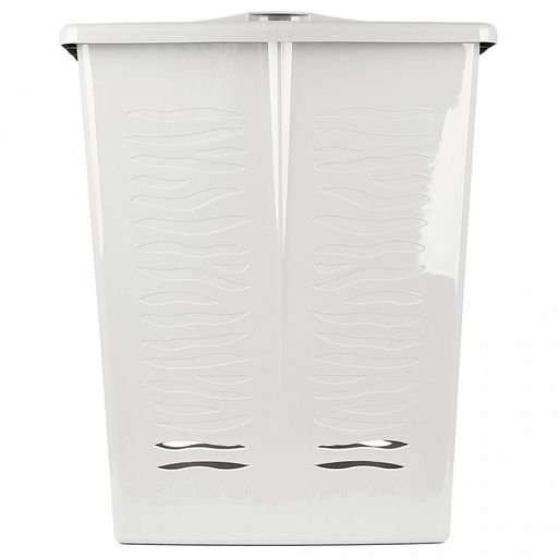 Keeplex Корзина для белья с откидной крышкой пластмассовая Regular, 60л, 48х34,5х59,5см, белое облако (Россия) - Домашняя мода фото 2