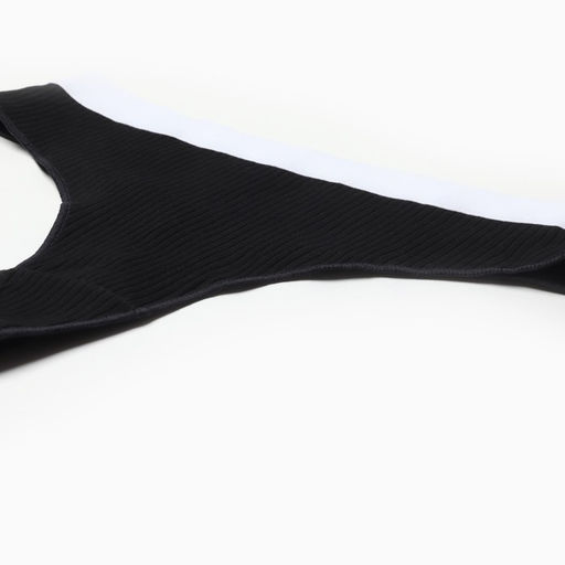 Трусы женские бразильяно MINAKU рубчик, набор 3 шт., размер 48-50, чёрные